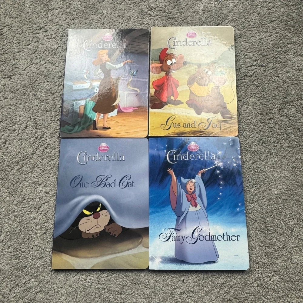 Cinderella Bibbida Bobbidi Books Set of 4 Board Books Disney